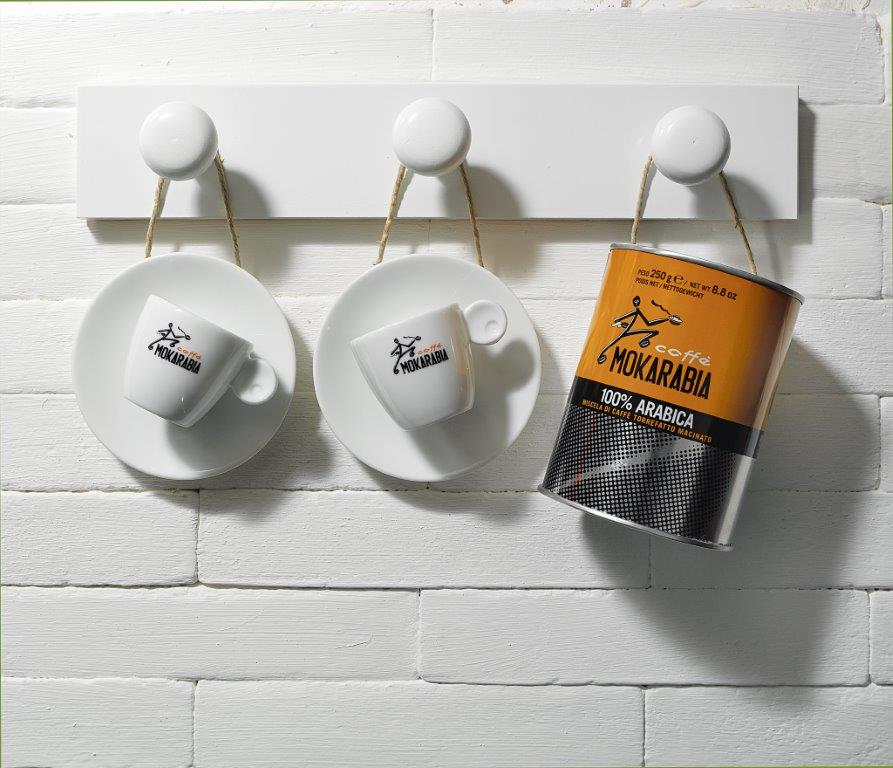 Mokarabia Espresso Cups and Saucers (Set of 6)