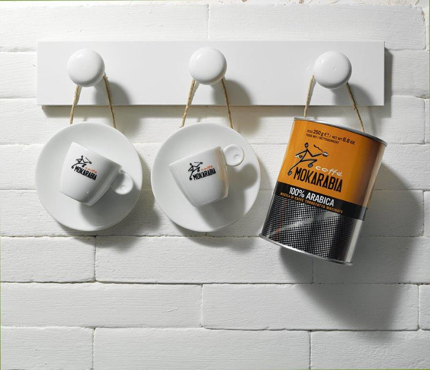 Mokarabia Espresso Cups and Saucers (Set of 6)