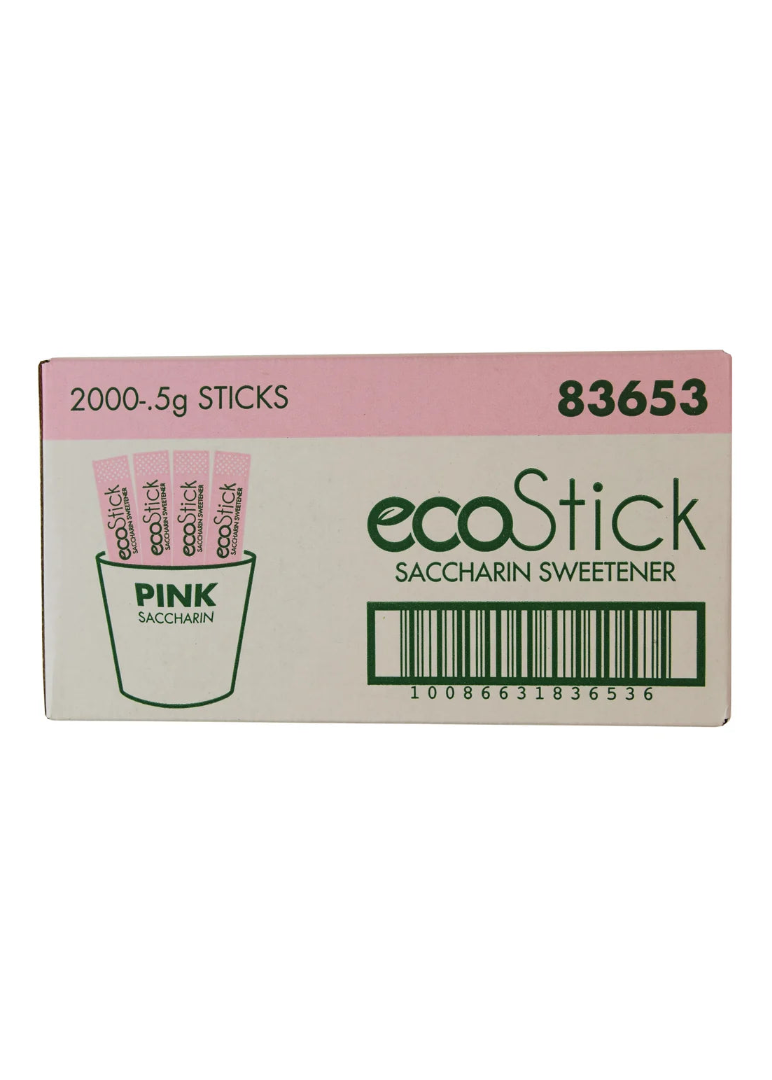 ecoStick Zero Calorie Sweetener Packets | Pink Saccharin | 2000 Count