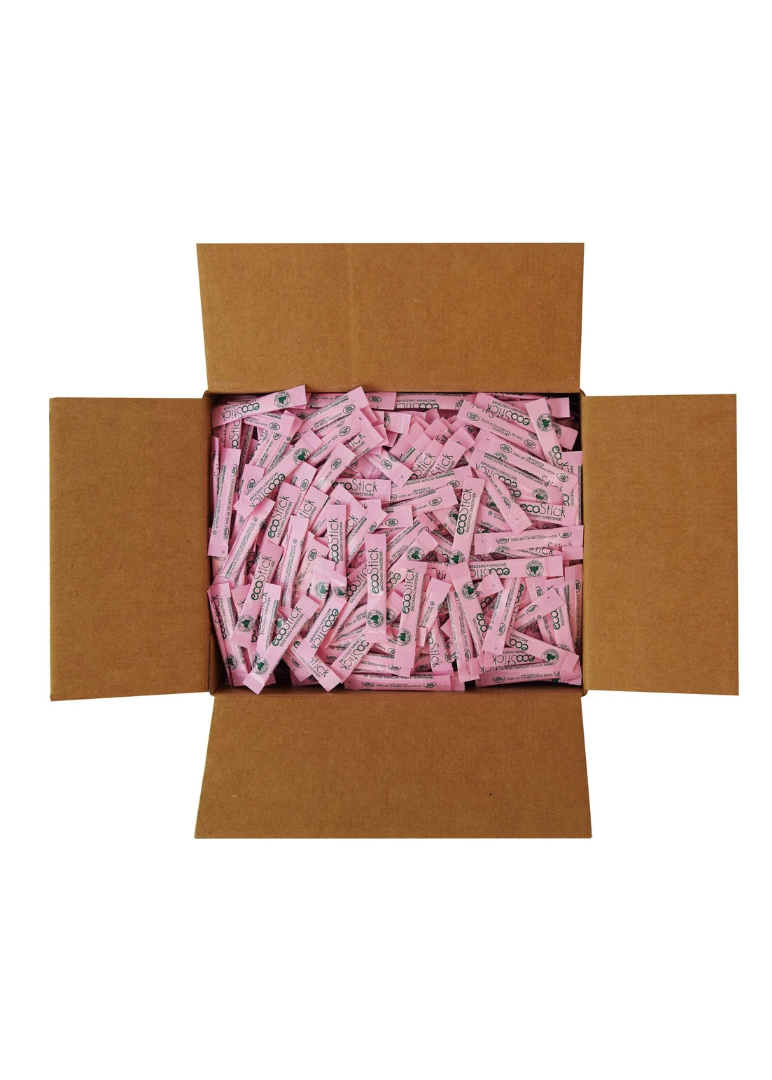 ecoStick Zero Calorie Sweetener Packets | Pink Saccharin | 2000 Count