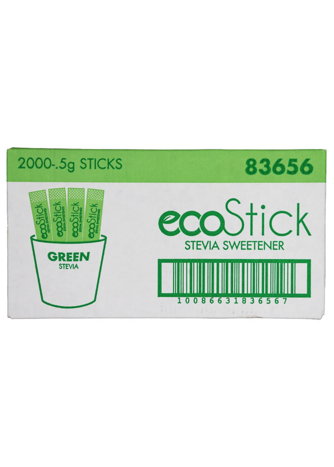 ecoStick Sugar Substitute Stevia | Green Stick | 2000 Count