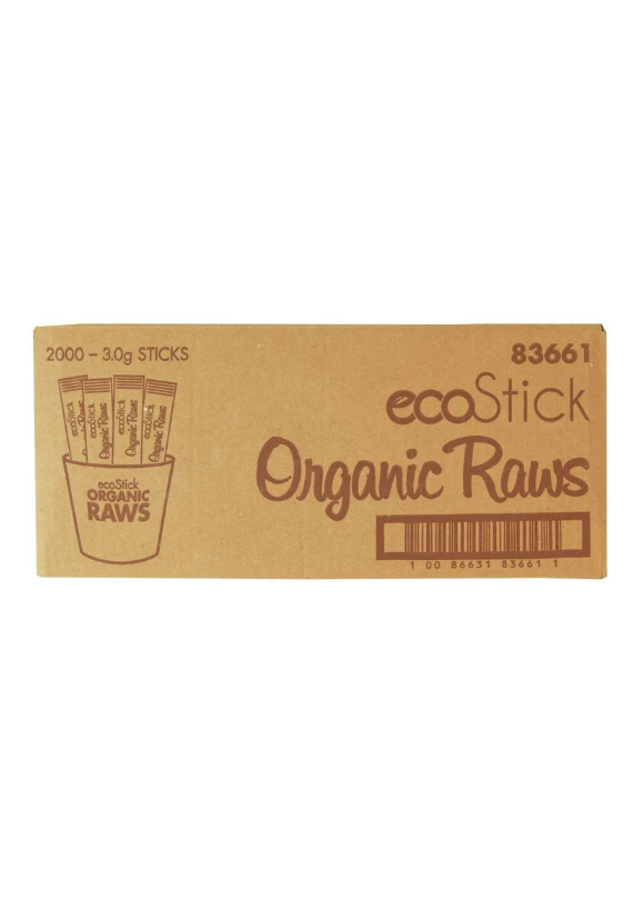 ecoStick Organic Raw Brown Sugar Stick | 2000 Count