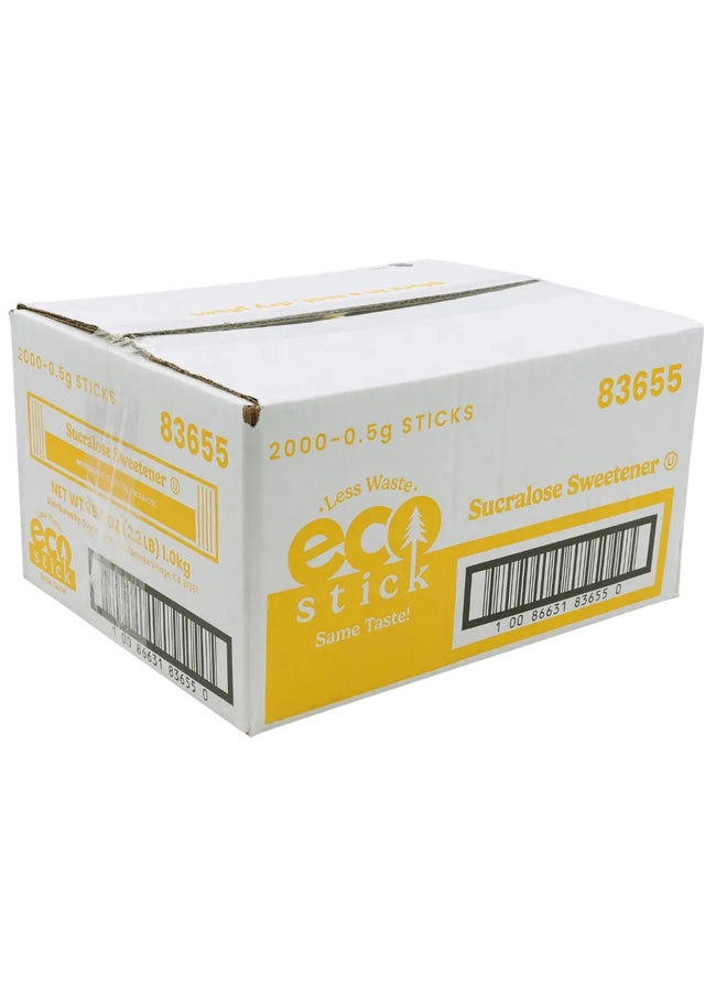 ecoStick Zero Calorie Sweetener Packets | Yellow Sucralose | 2000 Count