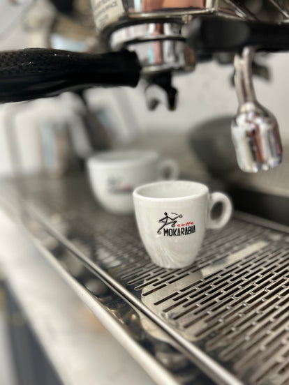 Mokarabia Espresso Cups and Saucers (Set of 6)