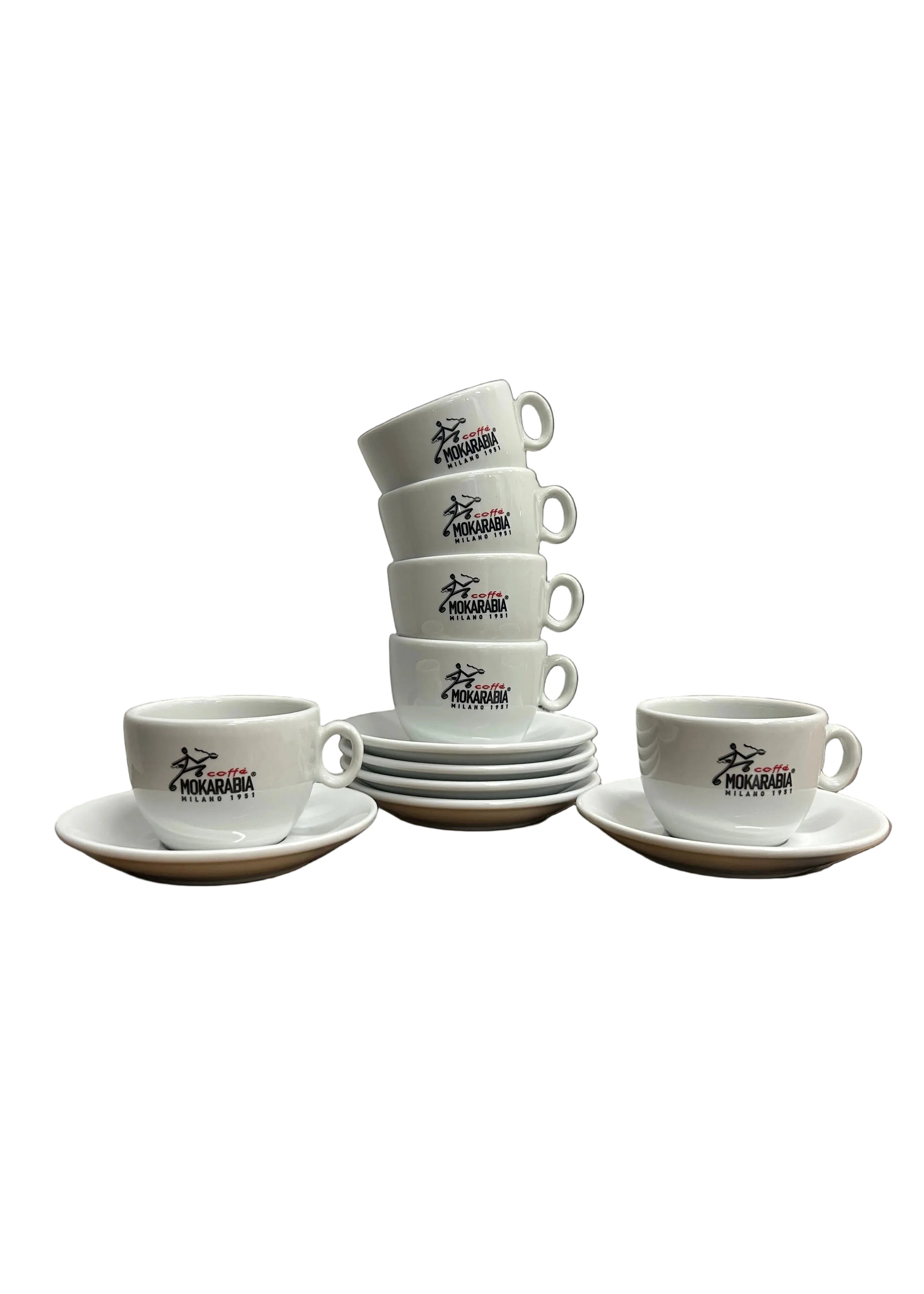 Mokarabia Capuccino Cups and Saucers (Set of 6)