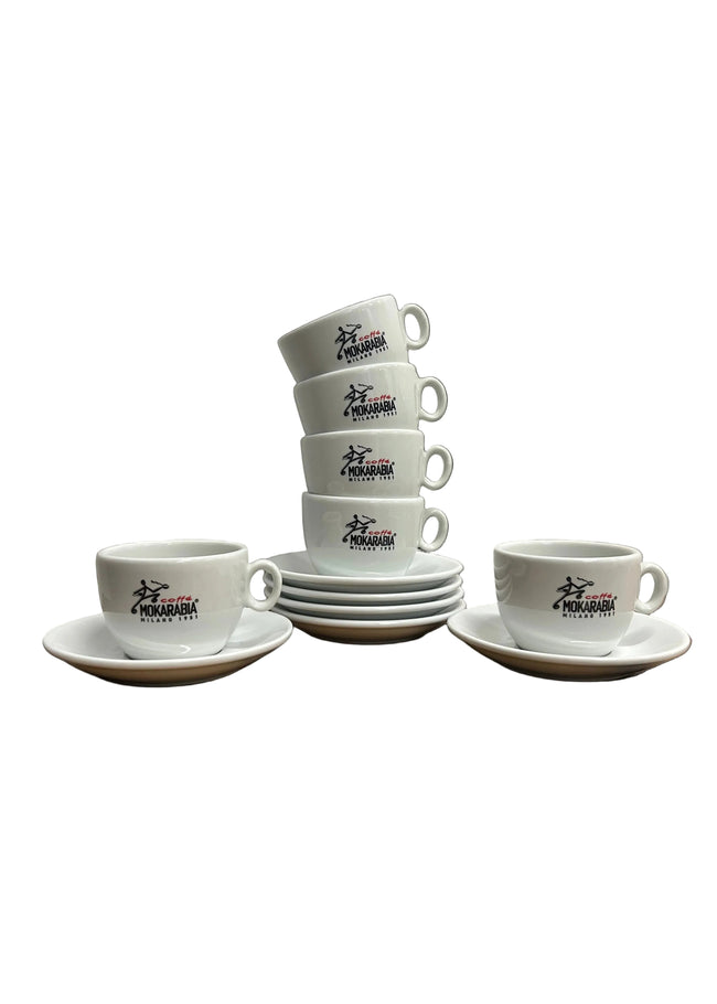 Mokarabia Capuccino Cups and Saucers (Set of 6)