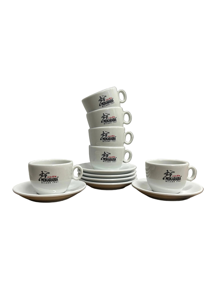 Mokarabia Capuccino Cups and Saucers (Set of 6)