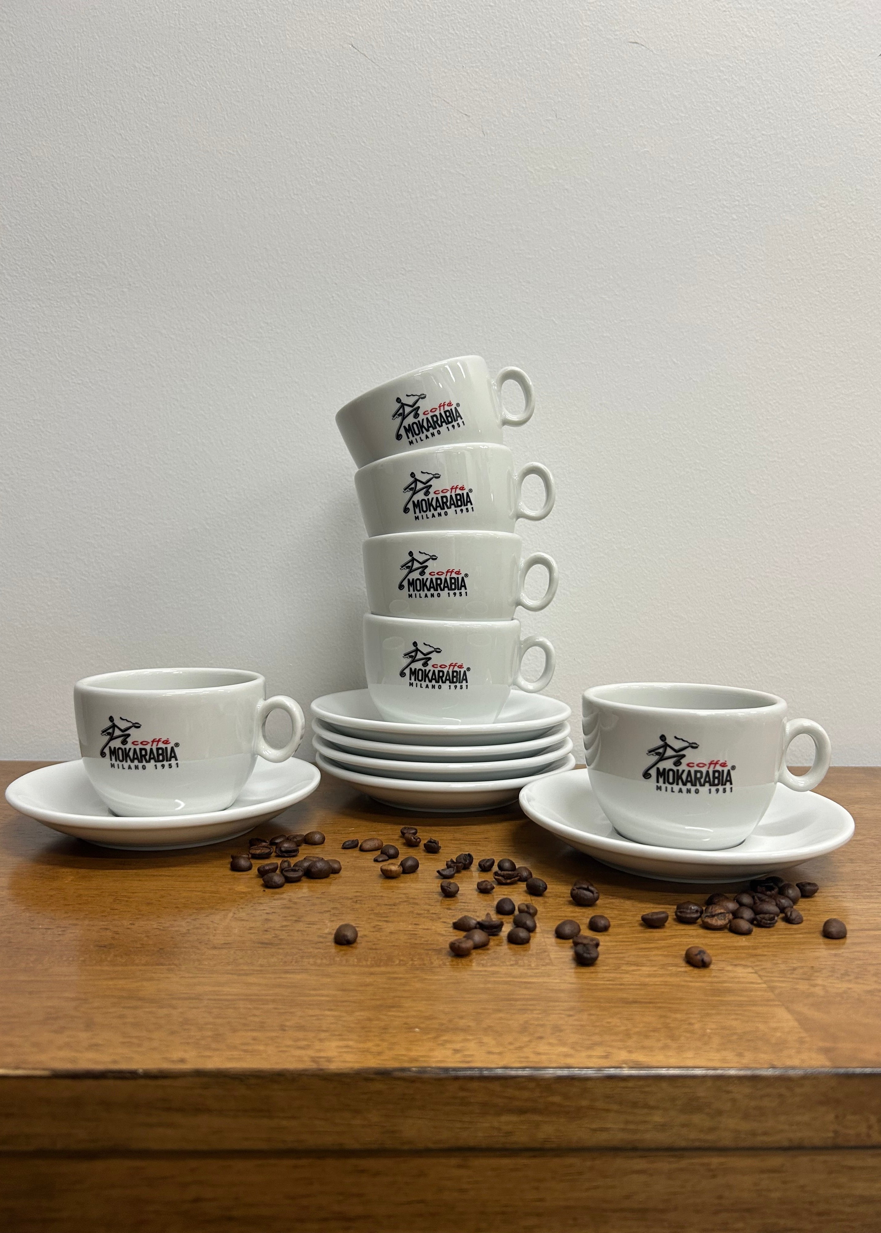 Mokarabia Capuccino Cups and Saucers (Set of 6)